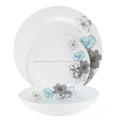 18 Piece Porcelain Dinner Set,Blue Flower